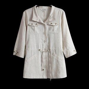 Tradition Linen Blend Utility Tunic Top